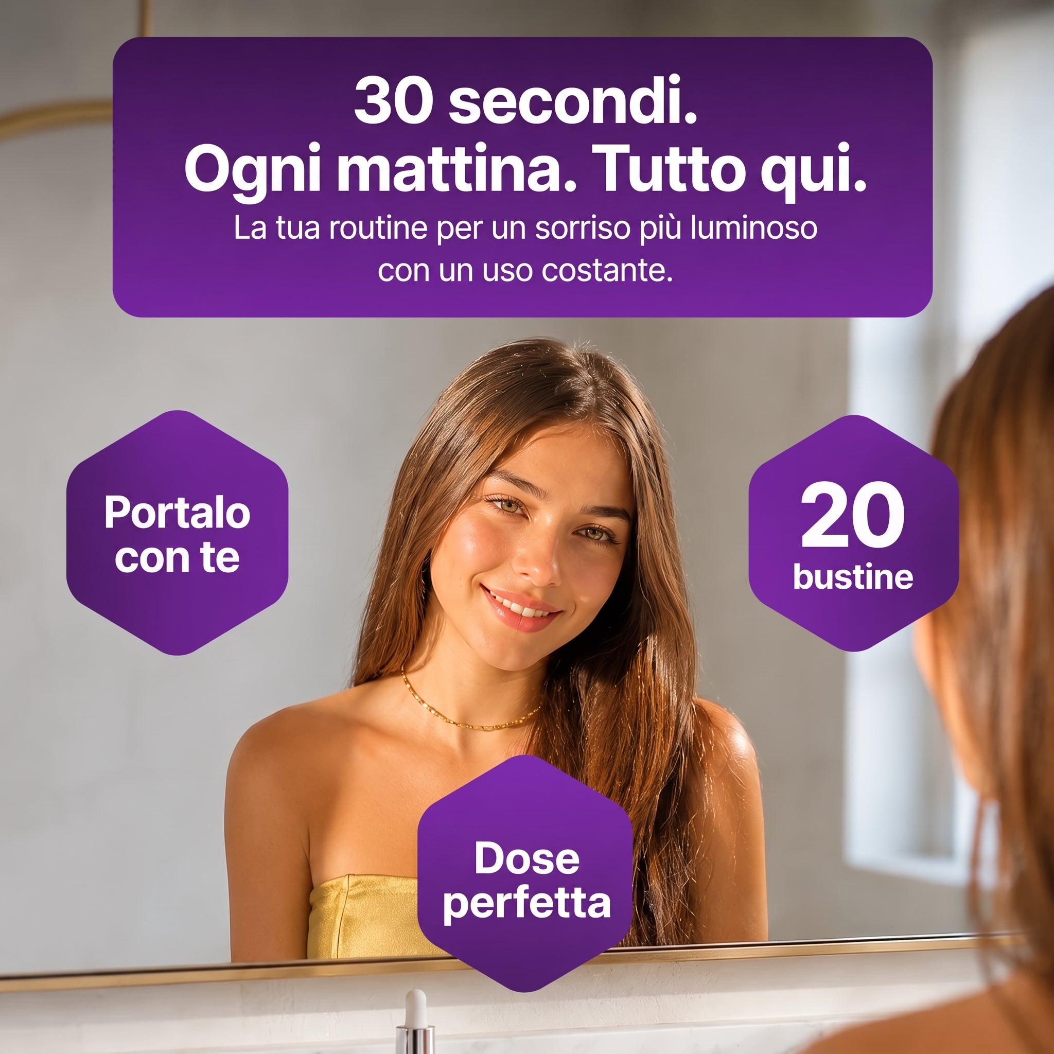 Collutorio sbiancante viola